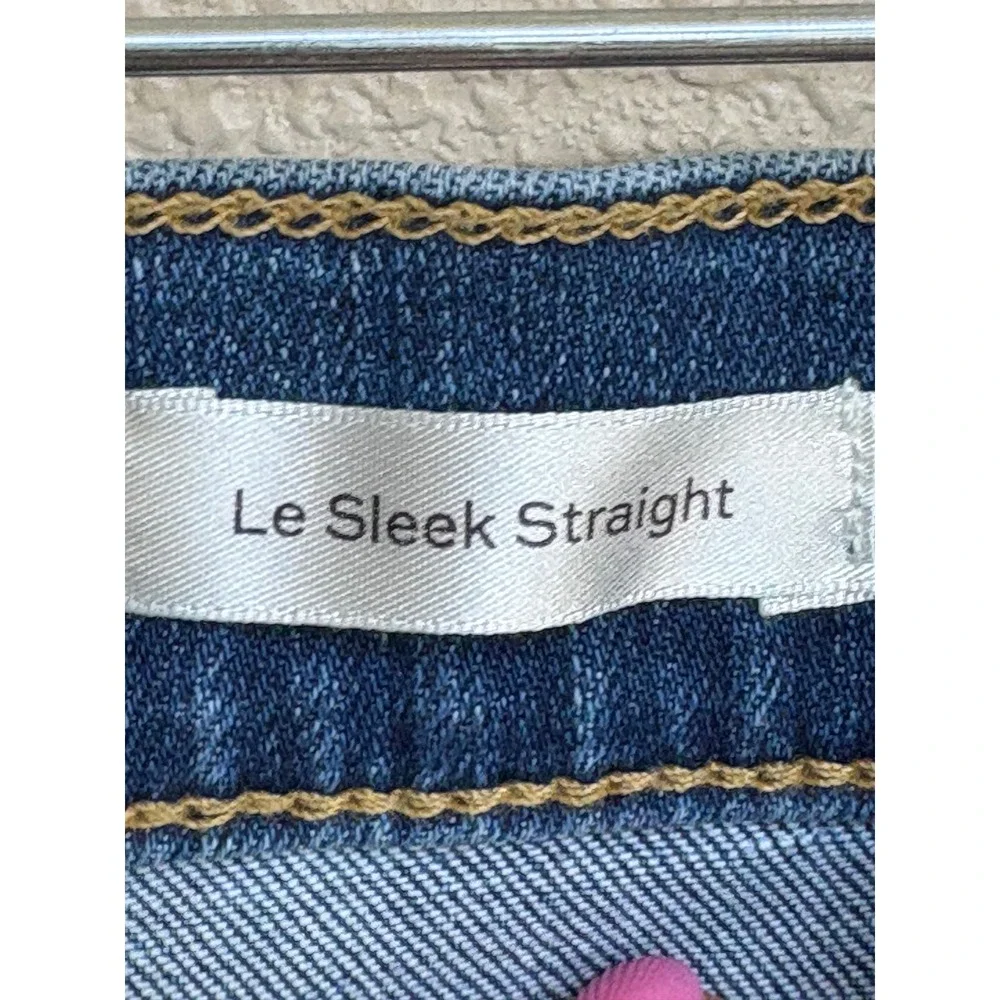 FRAME Le Sleek Straight Jeans Womens 32 Blue High Rise Ankle Denim Stretch - Picture 7 of 9